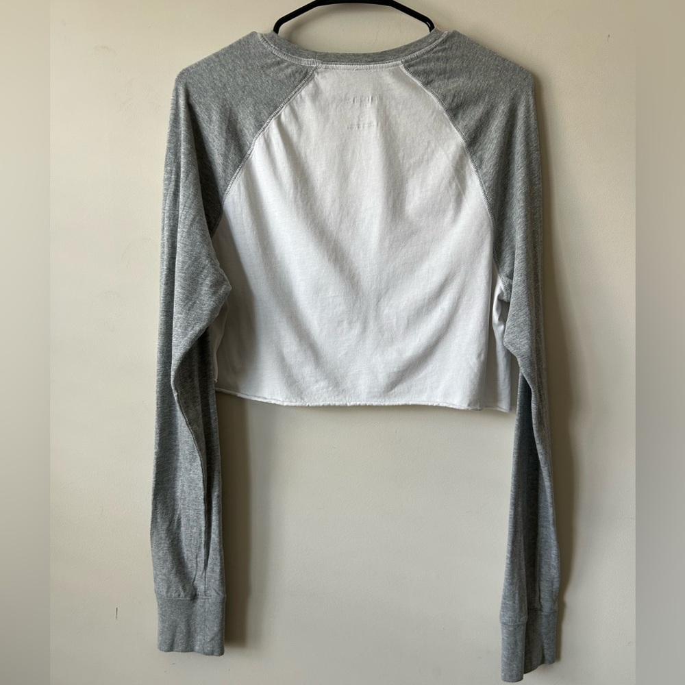 Goodfellow Women’s Medium Band Tee Long Sleeve Cropped Top - Picture 2 of 4